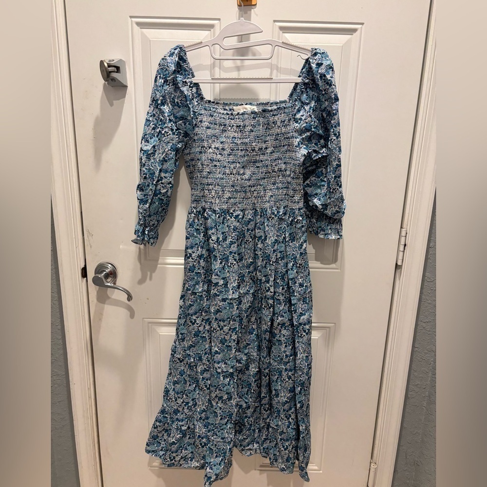 LOVESHACKFANCY
Minnie tiered smocked floral-print cotton-poplin midi dress - Picture 5 of 8